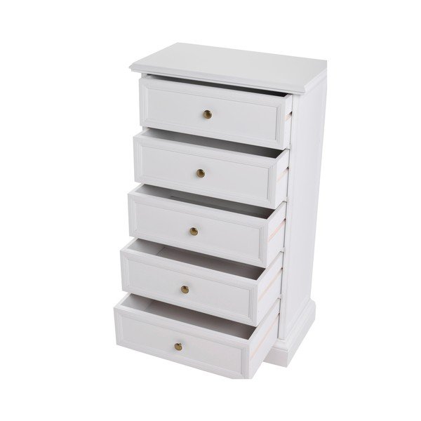 Bílá komoda s 5 zásuvkami Folke Torino, délka 50 cm-image-2