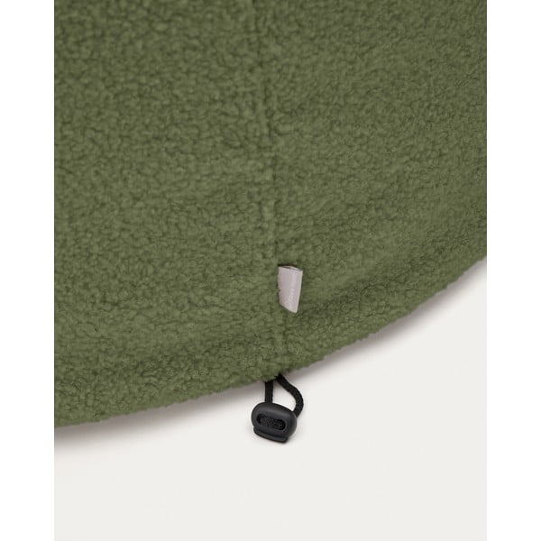 Zelený taburet z textilie bouclé Kaeli – Kave Home-image-4