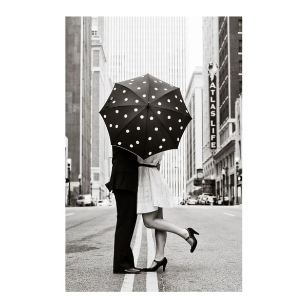 Obraz Black&White Rainy Love, 45 x 70 cm