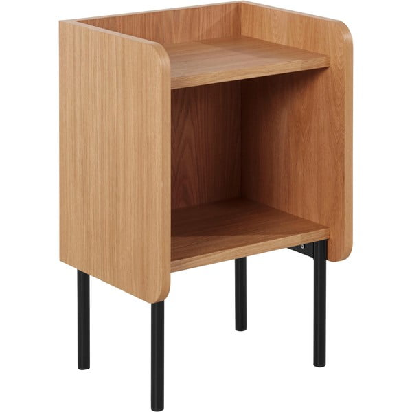 Noční stolek v dekoru dubu s poličkami v přírodní barvě Wrap – Bonami Selection-image-3