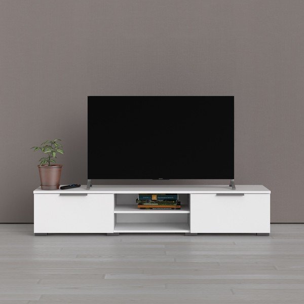 Bílý TV stolek Tvilum Match, 173 x 33 cm-image-1
