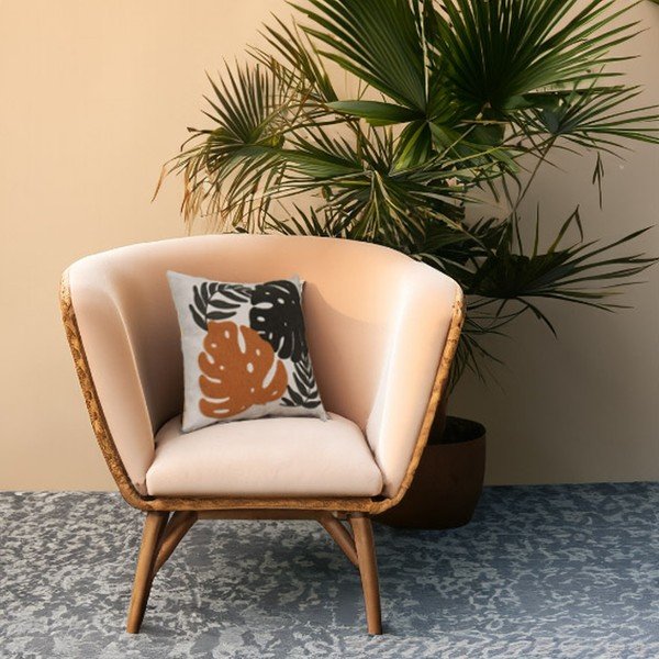 Lněný dekorační polštář 43x43 cm – Mioli Decor-image-1