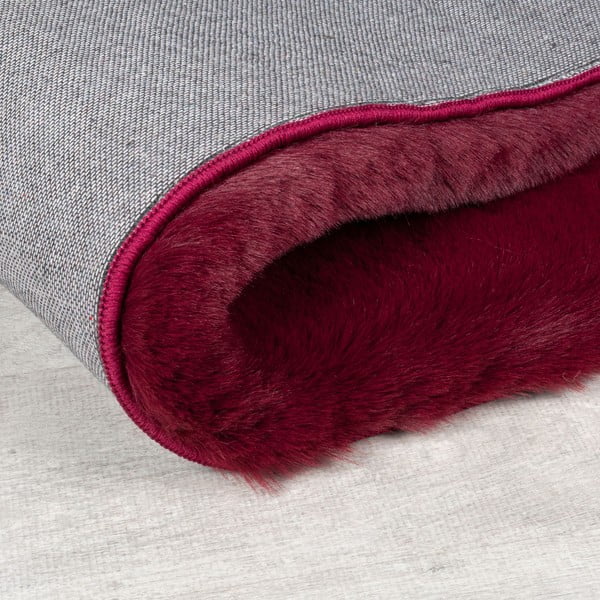 Vínová syntetická kožešina 160x230 cm Ivy Luxury Fur – Flair Rugs-image-3