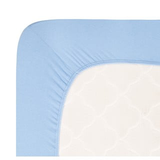 Modré napínací prostěradlo jersey 200x200 cm Boxspring – Andrea Simone