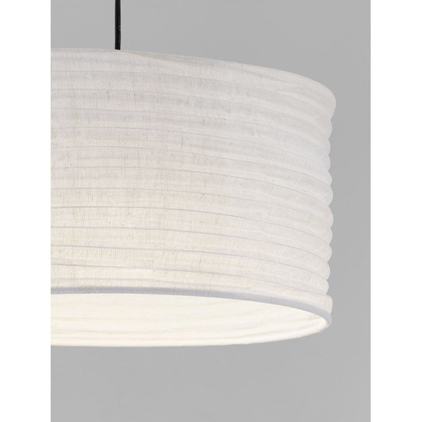 Bílé lněné závěsné svítidlo ø 38 cm Linnet – Nova Luce-image-4