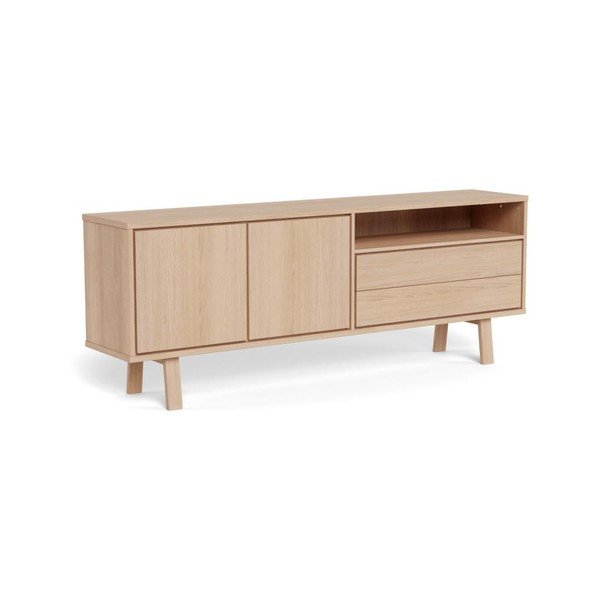 Dýhovaná komoda ve světle přírodní barvě 200x75x40 cm Lamberth – Actona