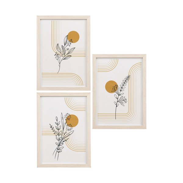 Rámečky v sadě 3 ks na zeď ve světle přírodní barvě 21x30 cm Madison – House Nordic