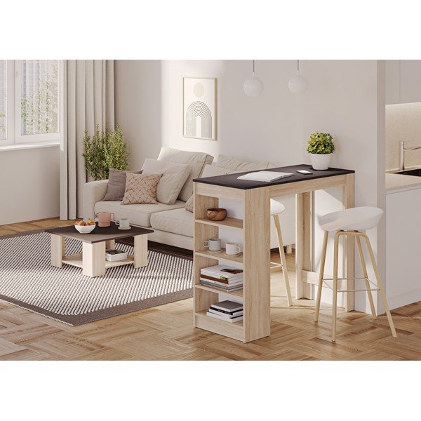 Barový stůl s černou deskou 50x115 cm Aravis – TemaHome-image-1