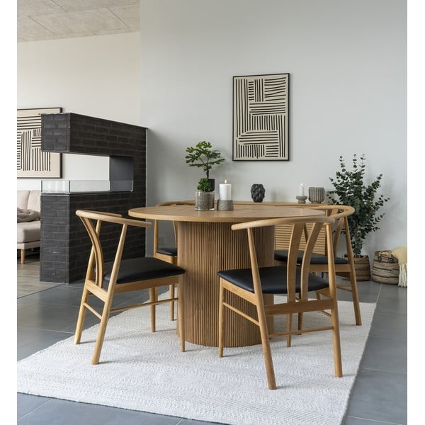 Kulatý jídelní stůl v dekoru topolu ø 120 cm Boavista – House Nordic-image-1