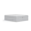 Světle šedá boxspring postel s úložným prostorem/bez čela 160x200 cm Juniper – Maison de Rêve