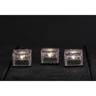 Sada 3 venkovních solárních svíček Star Trading Candle Icecube, výška 5,5 cm