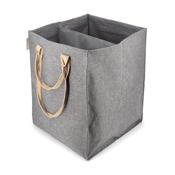 Šedý látkový koš na prádlo 71 l Laundry Hub Tweed duplo – Rolser