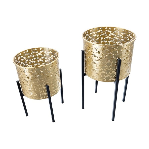 Sada 2 stojanů na květináč ve zlaté barvě Mauro Ferretti Glissy, výška 38 cm-image-3