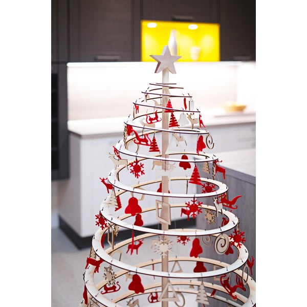 Dřevěná hvězda na dekorativní vánoční stromek Spira Large-image-2