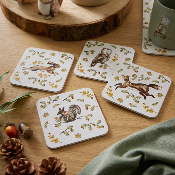 Taupe korkové podtácky v sadě 4 ks Forest Fable – Cooksmart ®-image-1