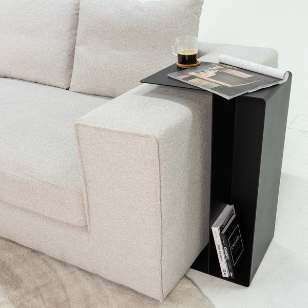 Ocelový odkládací stolek 40x30 cm Slide High – Spinder Design-image-1