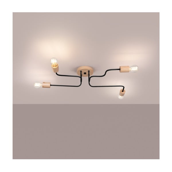 Stropní svítidlo v černo-přírodní barvě 58x75 cm Dazzle – Sollux-image-1