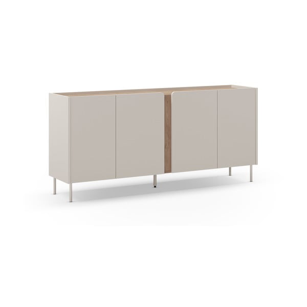 Komoda v dekoru dubu v krémovo-přírodní barvě 180x82x40 cm Lucile – Marckeric-image-2