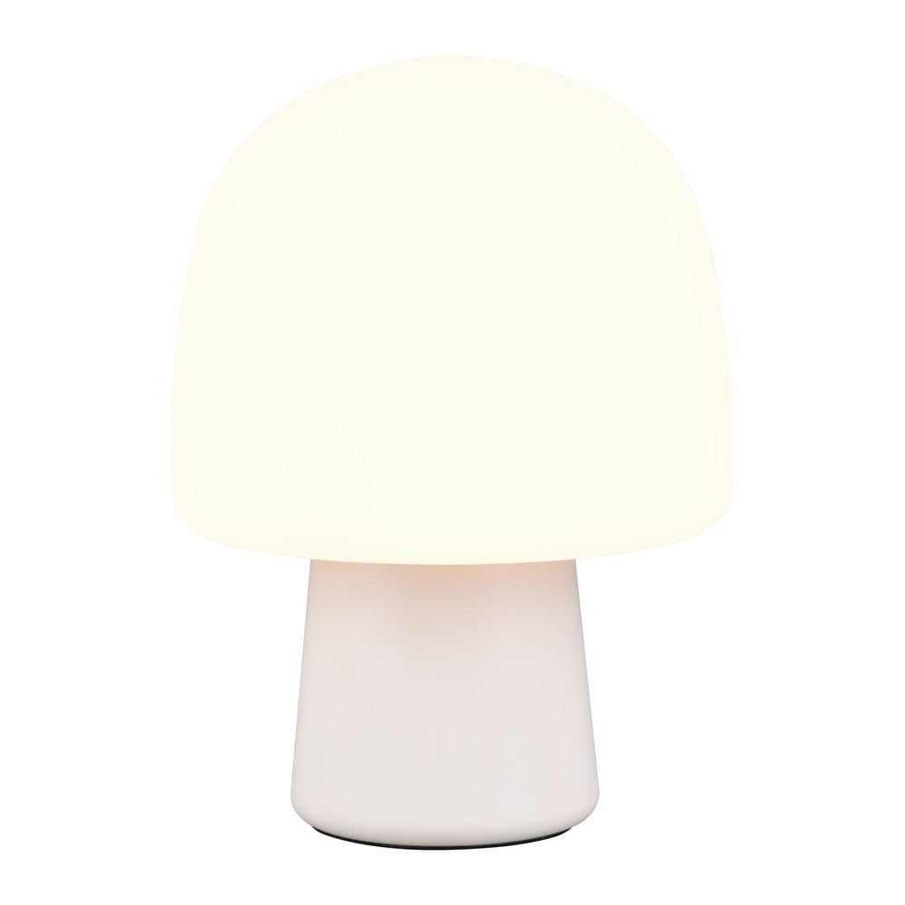 Bílá stolní lampa se skleněným stínidlem (výška 27 cm) Steen – Trio