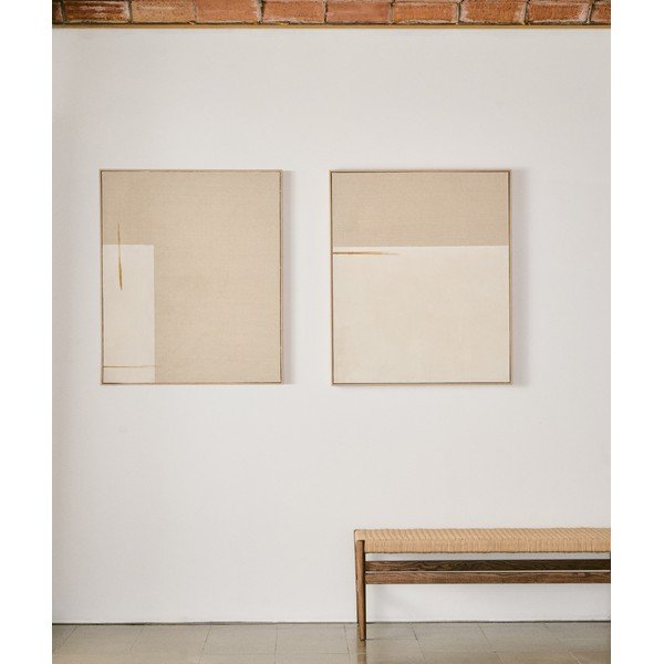 Ručně malovaný obraz s rámem/na plátně 80x100 cm Salin – Kave Home-image-1