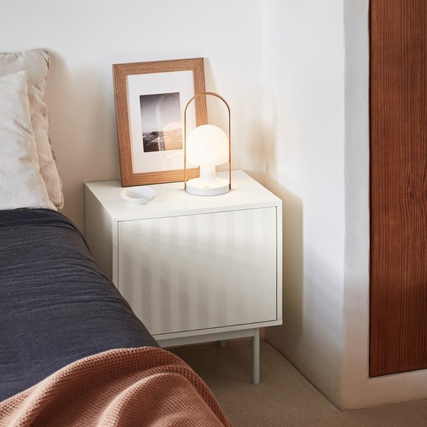 Bílý matný noční stolek Sierra – Teulat-image-1