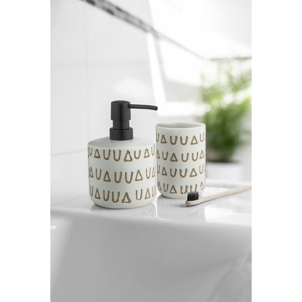 Béžový keramický kelímek na zubní kartáčky Avila - Wenko-image-1