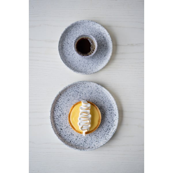 Bílo-černý kameninový dezertní talíř ÅOOMI Mess, ø 17 cm-image-2