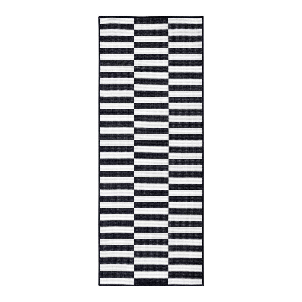 Černobílý vnitřní a venkovní běhoun 80x300 cm Viela – Hanse Home