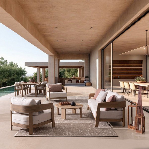 Zahradní konferenční stolek z masivu akácie 80x100 cm Pablo – Bizzotto-image-1