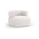 Bílé křeslo z textilie bouclé Jenny – Micadoni Home