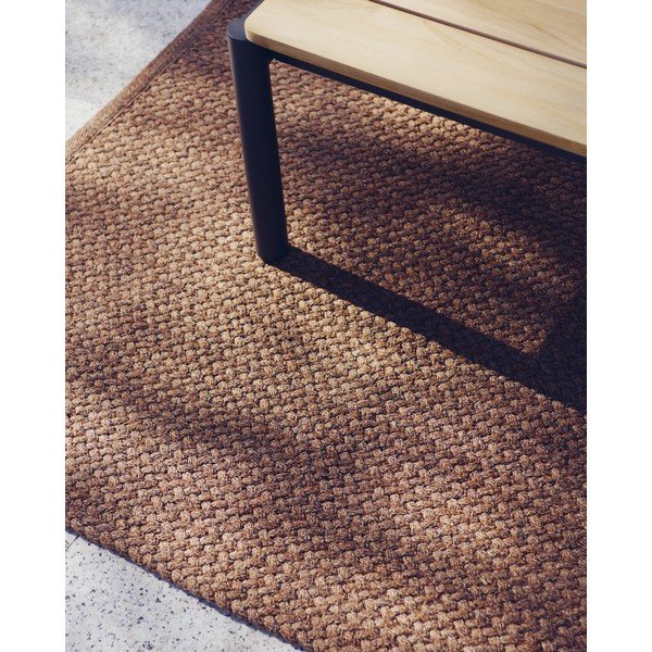 Vnitřní a venkovní koberec z recyklovaných vláken v terakotové barvě 160x230 cm Despas – Kave Home-image-2