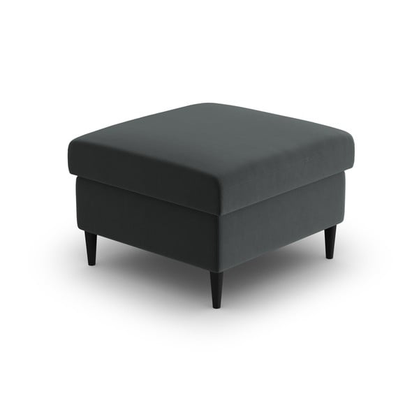 Tmavě šedá sametová podnožka Kyoto – Cosmopolitan Design-image-2