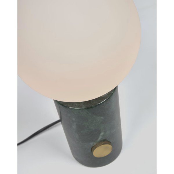 Zelená stolní lampa se skleněným stínidlem (výška 29 cm) Lonela – Kave Home-image-2