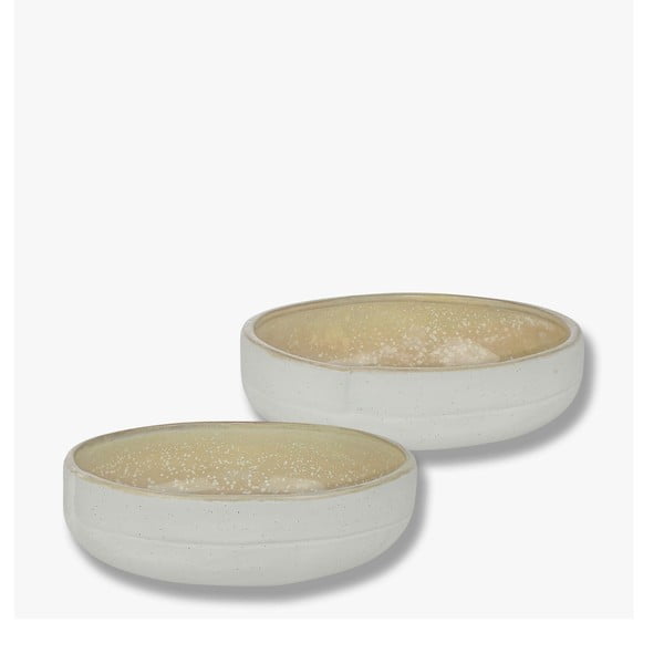 Bílo-béžové misky v sadě 2 ks z kamene ø 13,5 cm Sand Grain – Mette Ditmer Denmark