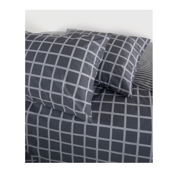 Šedé povlečení na dvoulůžko/prodloužené z bavlny Renforcé 240x220 cm Linear Calm Geometric – Mila Home Luxury-image-4