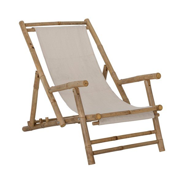 Bambusové zahradní lehátko v černo-přírodní barvě Korfu – Bloomingville