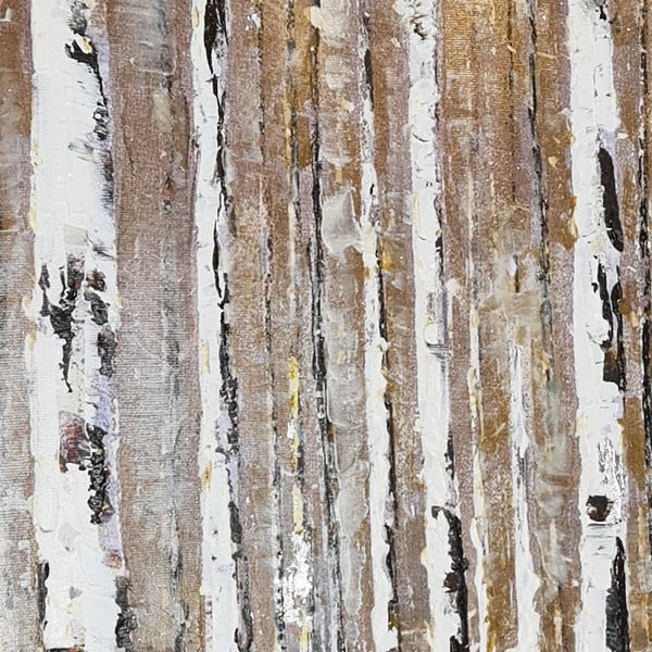 Ručně malovaný obraz 70x70 cm Birch Wood – Wallity-image-3