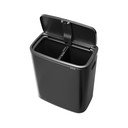 Tmavě šedý dotykový ocelový odpadkový koš na tříděný odpad 2x30 l Bo Touch Bin – Brabantia