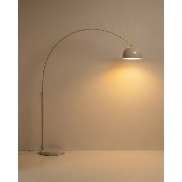 Bílá stojací lampa s kovovým stínidlem (výška 160 cm) Madali – Kave Home-image-1
