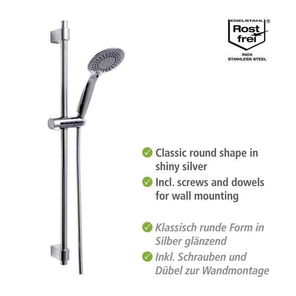 Sprchový set z nerezové oceli v leskle stříbrné barvě 66 cm Young – Wenko-image-3