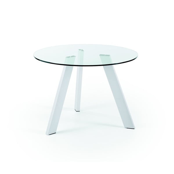 Jídelní stůl s bílými nohami La Forma Columbia, průměr 110cm