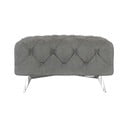 Šedá sametová podnožka Chelsea – Ropez