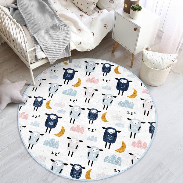 Bílý dětský koberec ø 120 cm Comfort – Mila Home-image-4