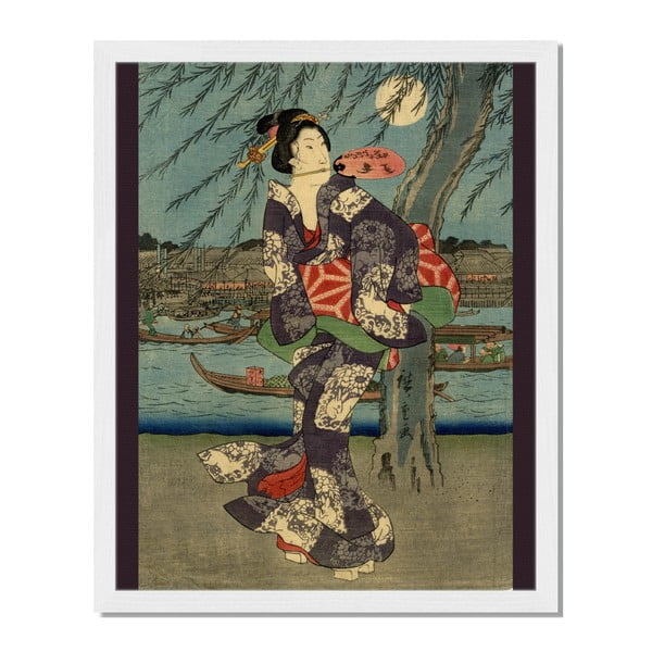 Obraz v rámu Liv Corday Asian Japanese Woman, 40 x 50 cm