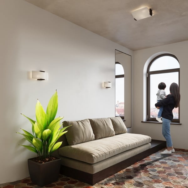 Bílé nástěnné svítidlo Eva – Sollux-image-3