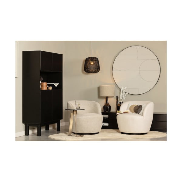 Černá skříňka z borovicového dřeva 110x170 cm Finca – WOOOD-image-1