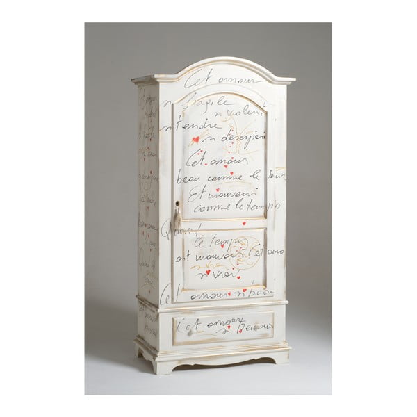 Bílá dřevěná šatní skříň Castagnetti Signac
