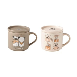 Béžovo-světle hnědé porcelánové hrnky v sadě 2 ks 35 ml – Brandani