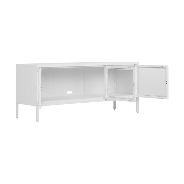 Bílý kovový TV stolek 130x55 cm Brisbane – House Nordic-image-3