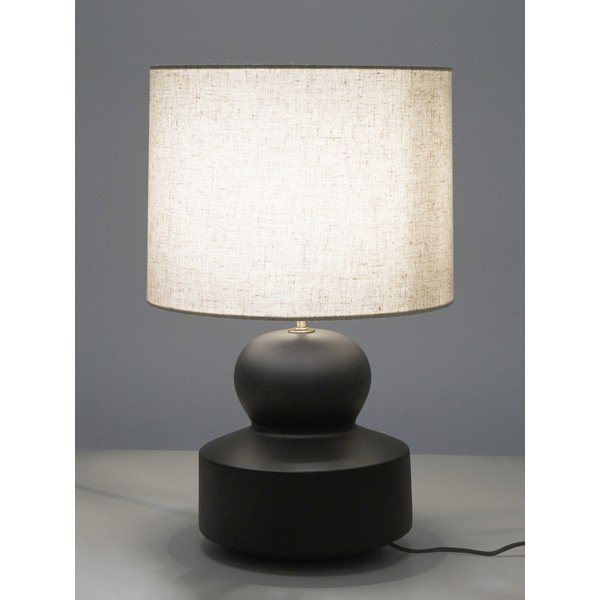Černo-béžová keramická stolní lampa Westwing Collection Georgina, výška 52 cm-image-1